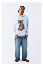 Sad Bear Plaid Cuban Shirt