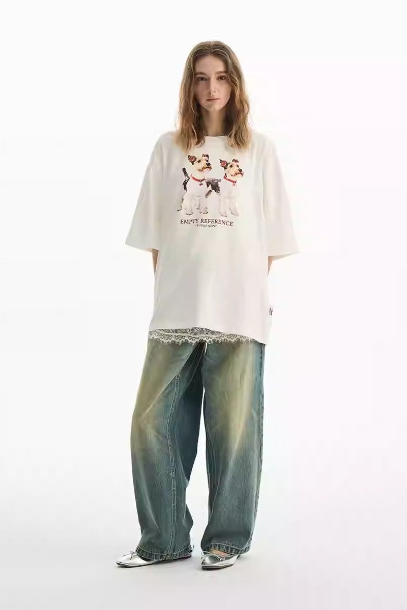 Schnauzer Letter Graphic Tee