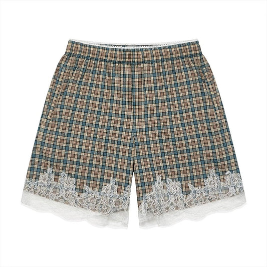 Lace Trim Jersey Shorts