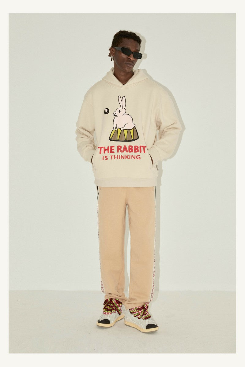 Thinking Bunny Graphic Hoodie