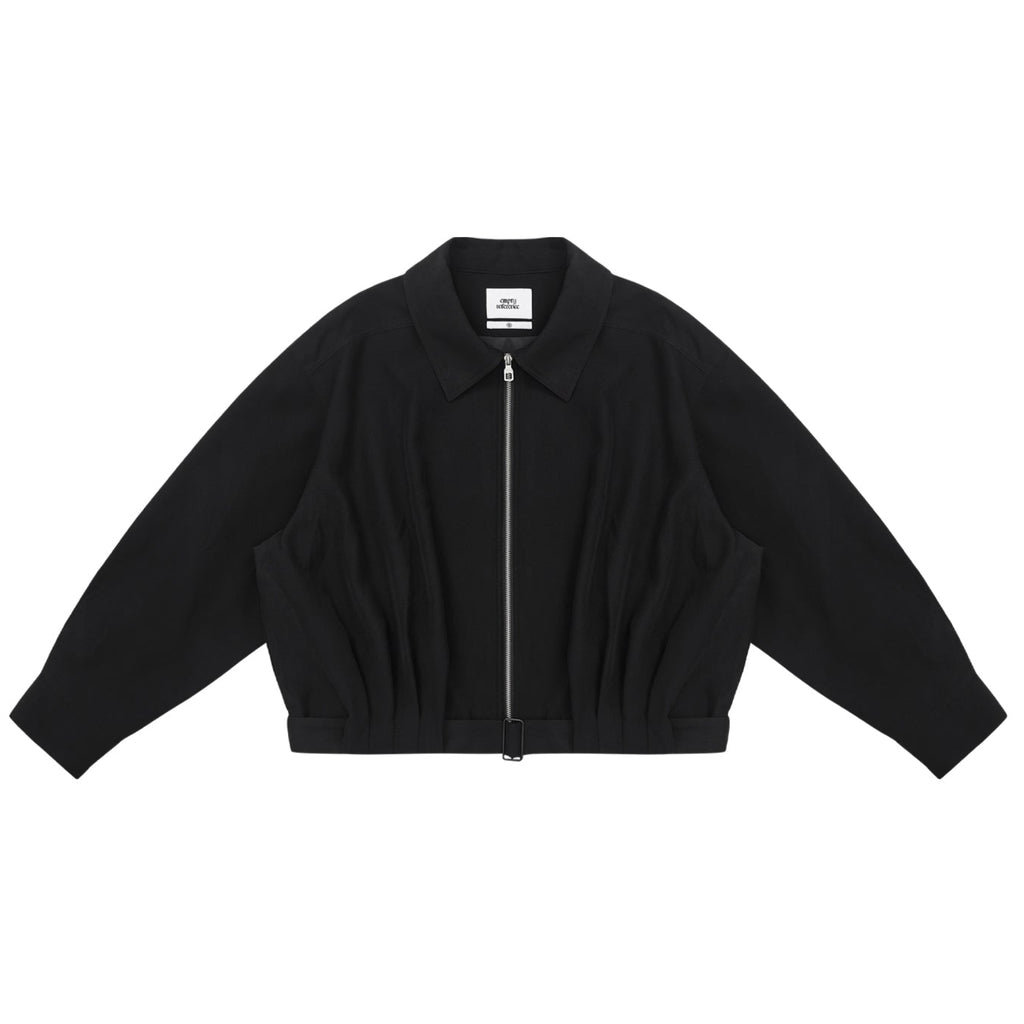 Black Belt Ruched Jacket