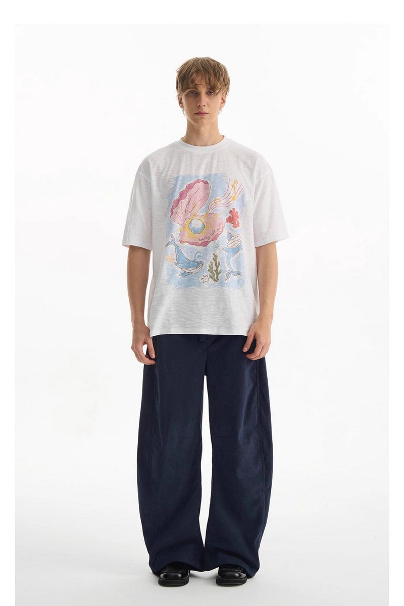 Hand Drawn Ocean Graphic Tee