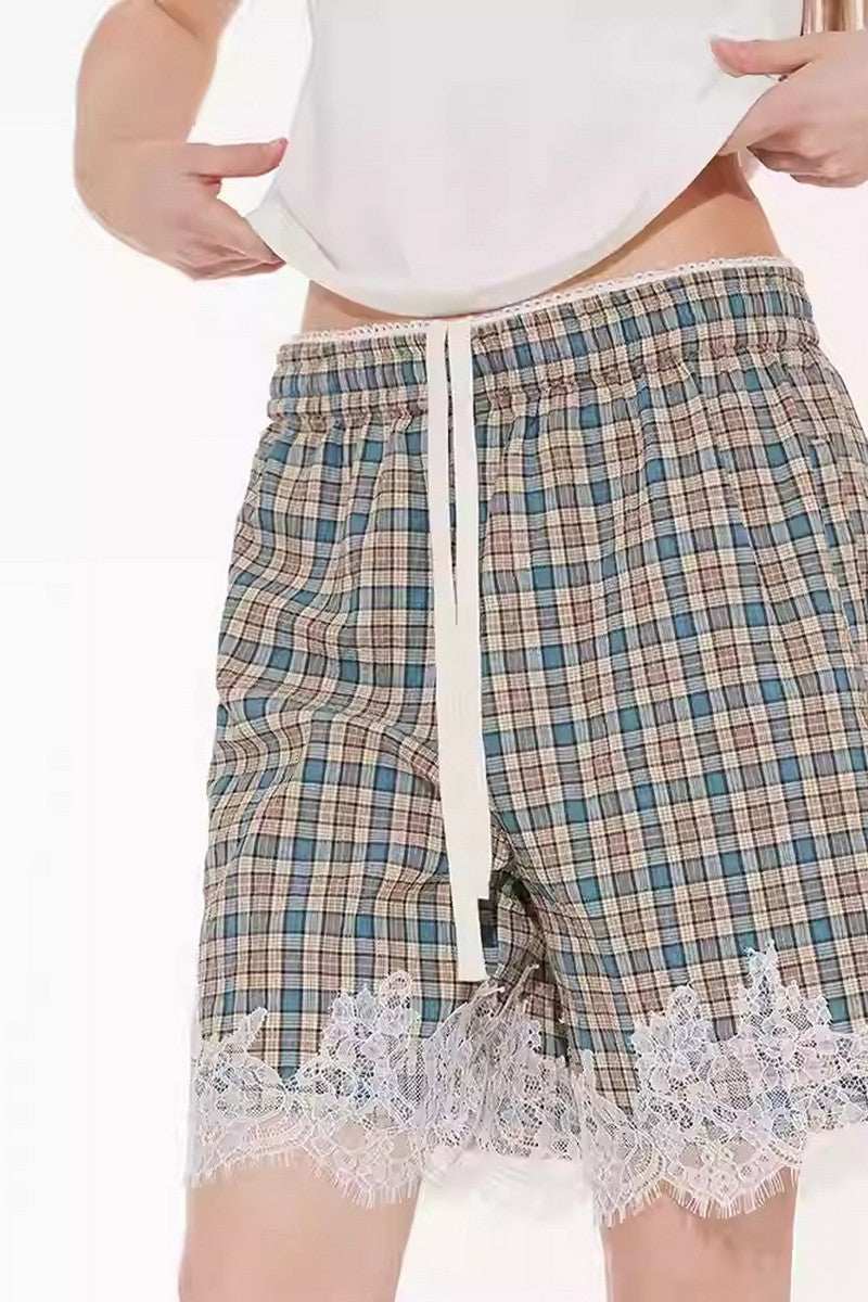 Lace Trim Jersey Shorts - Empty Reference