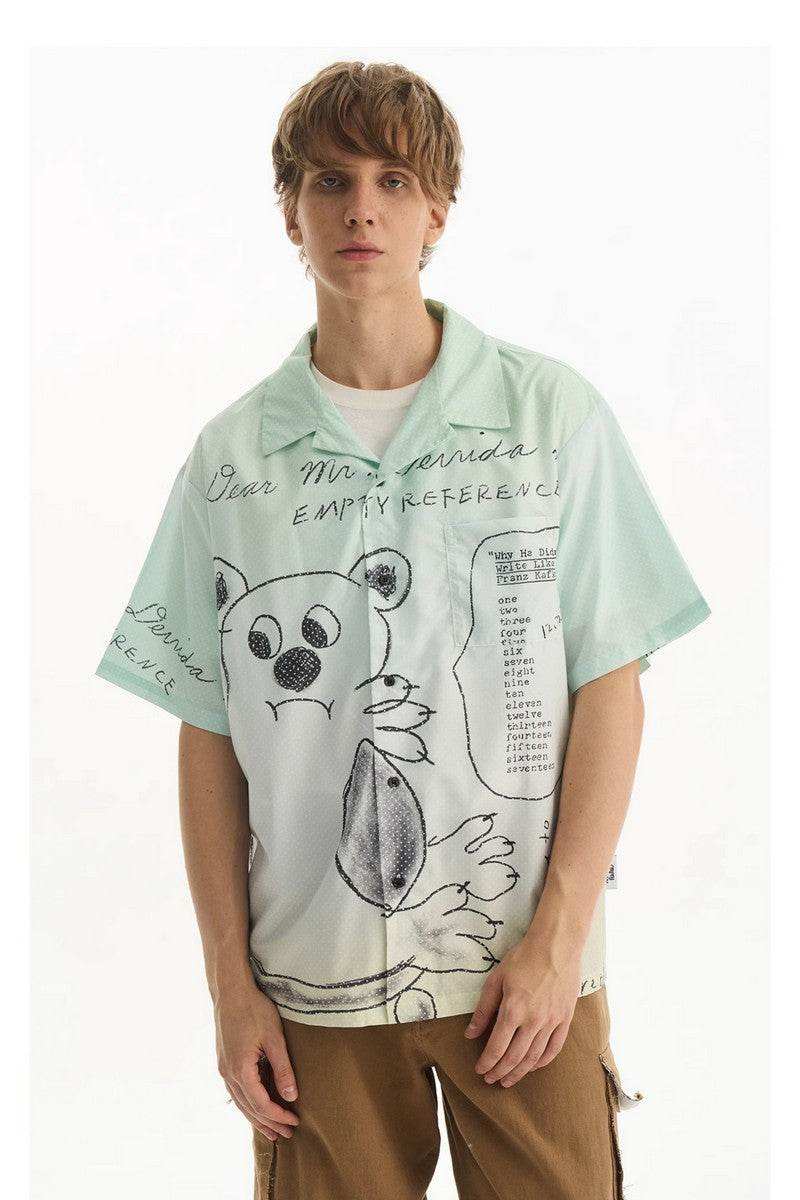 Bear Letter Graphic Shirt - Empty Reference