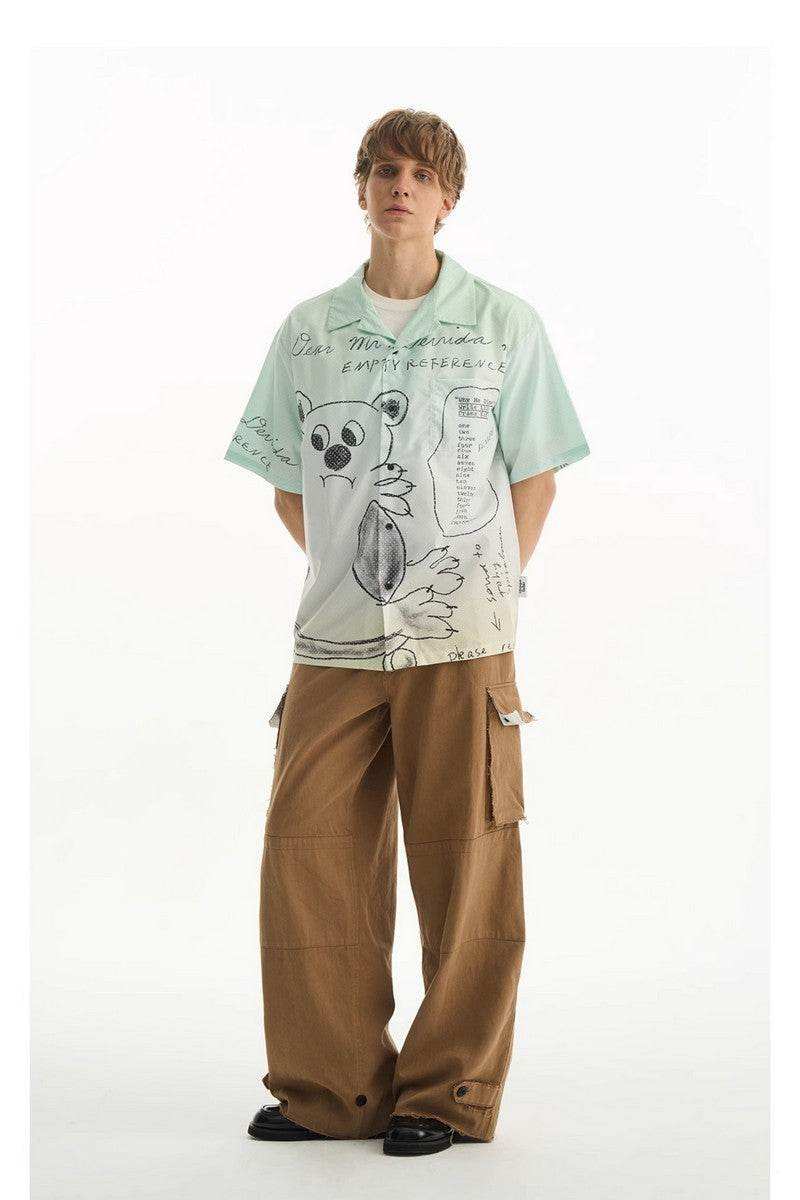 Bear Letter Graphic Shirt - Empty Reference