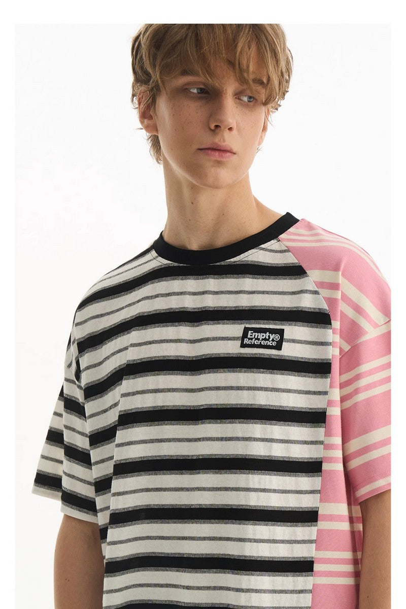Striped Deconstructed Patchwork Tee