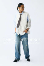 Striped Panel Classic Shirt - Empty Reference