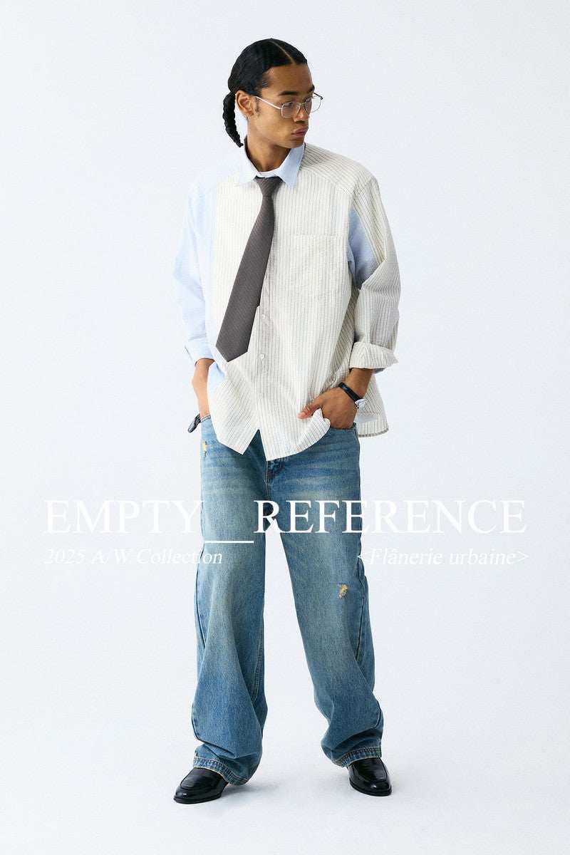 Striped Panel Classic Shirt - Empty Reference