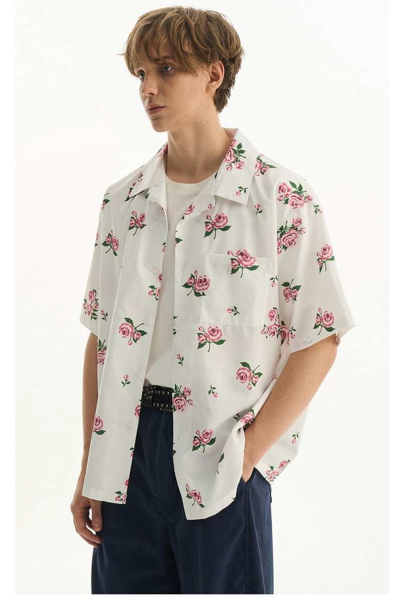Rose Floral Print Shirt - Empty Reference