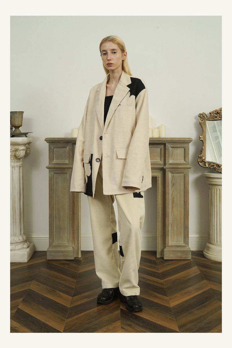 Corduroy Floral Dress Pants - Empty Reference
