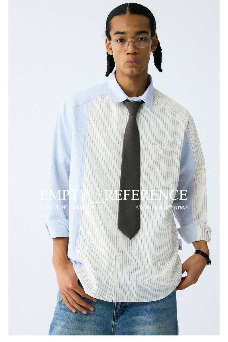 Striped Panel Classic Shirt - Empty Reference