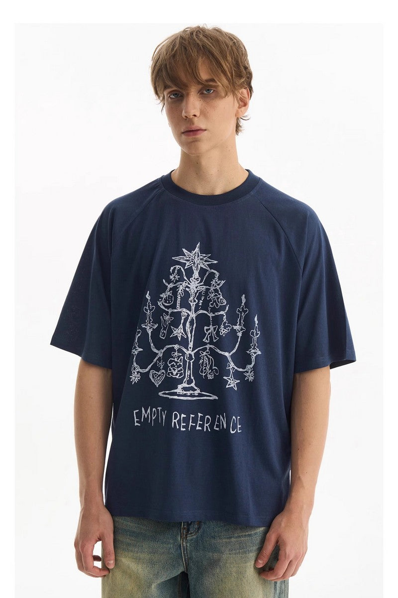 Christmas Candle Raglan Tee