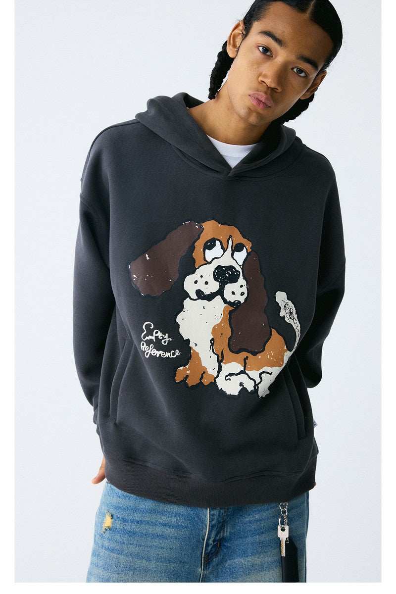 Faded Dog Graphic Hoodie - Empty Reference
