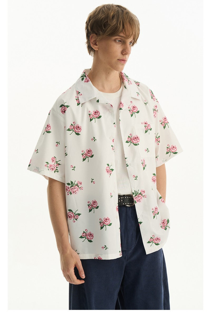 Rose Floral Print Shirt