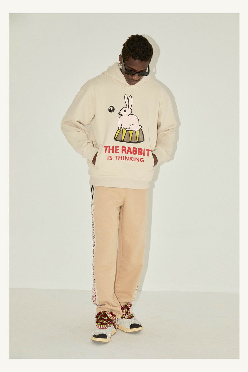 Thinking Bunny Graphic Hoodie