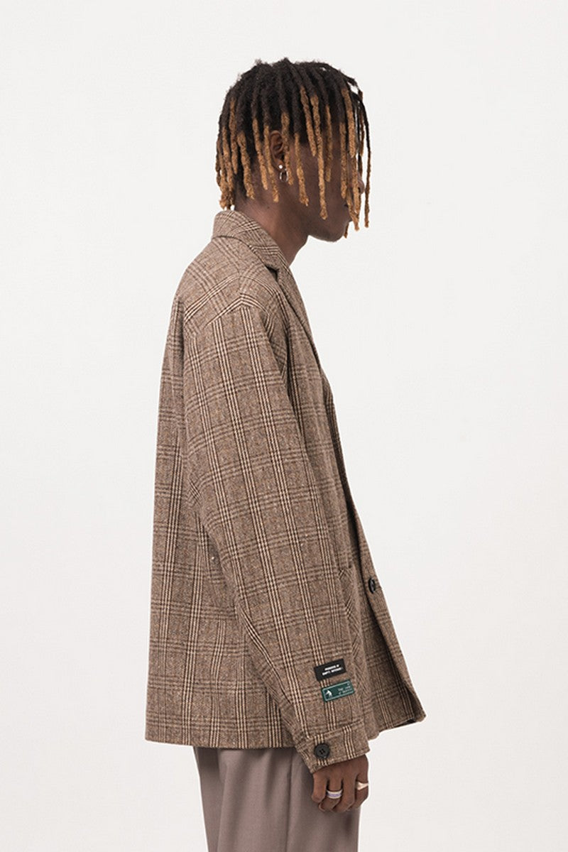 Brown Plaid Vintage Blazer
