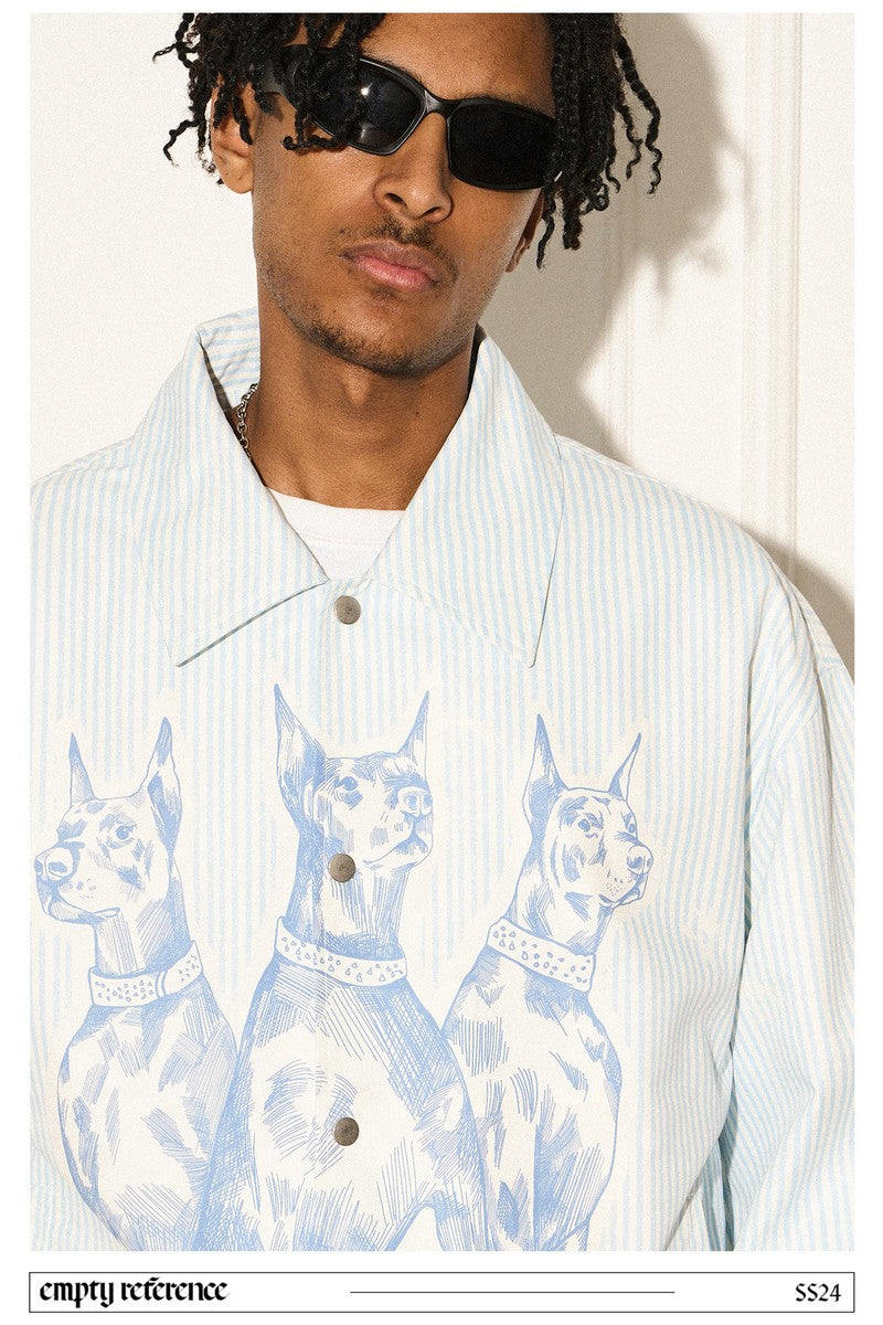 Distressed Doberman Stripe Jacket