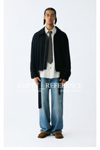 Black Belt Ruched Jacket