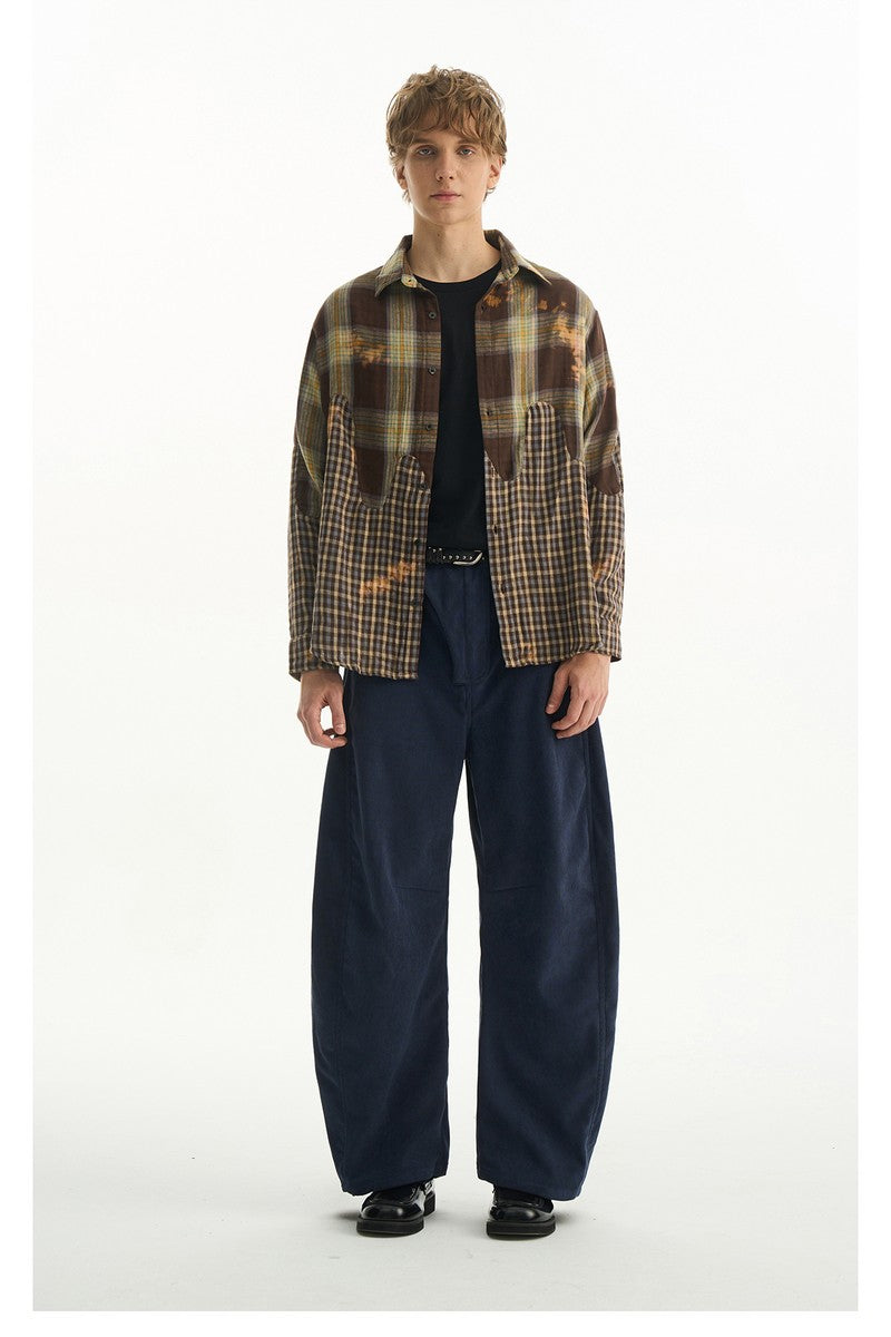 Asymmetrical Plaid Shirt