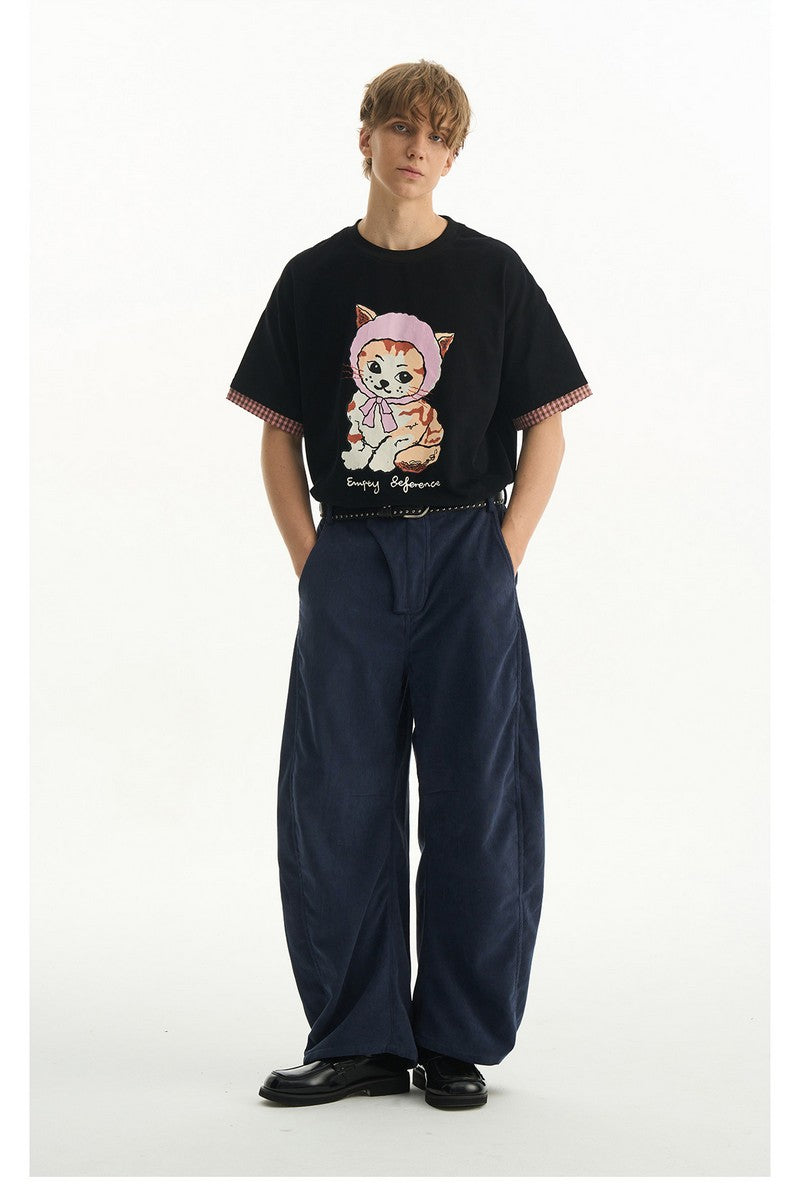 Layered Cat Graphic Tee