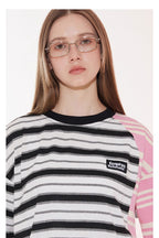 Striped Deconstructed Patchwork Tee