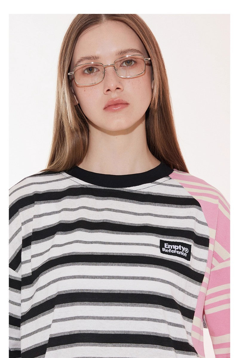 Striped Deconstructed Patchwork Tee
