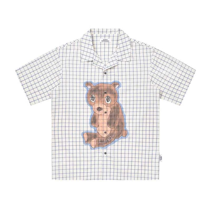 Sad Bear Plaid Spray Shirt - Empty Reference