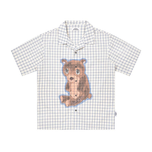 Sad Bear Plaid Spray Shirt