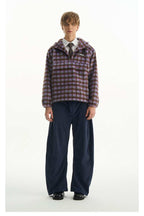 Plaid Fleece Pocket Hoodie - Empty Reference