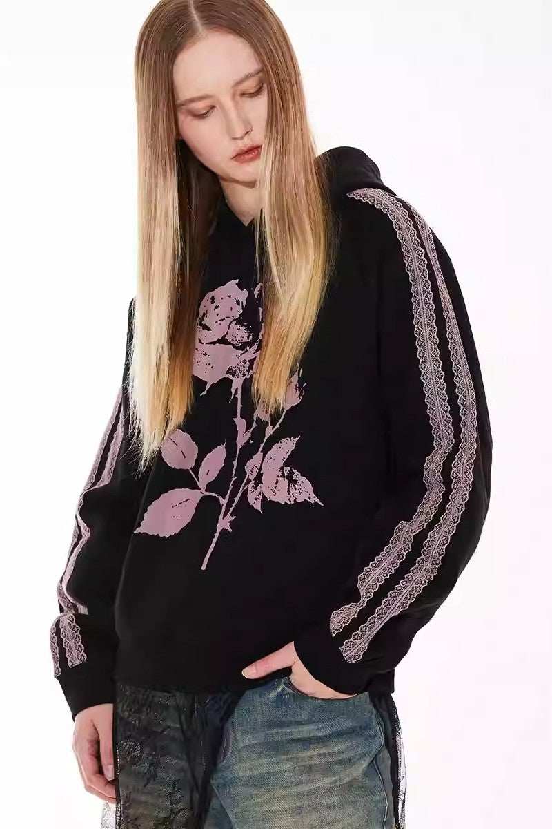 Faded Rose Patchwork Hoodie - Empty Reference