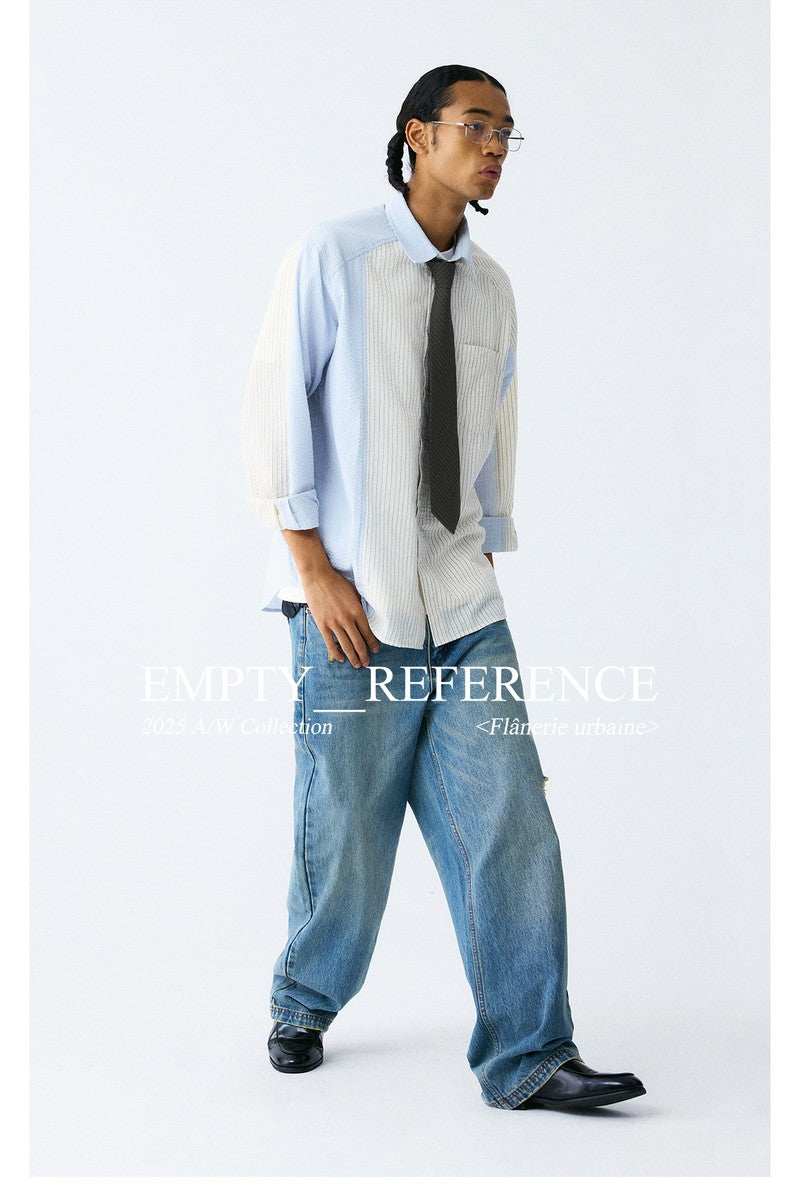 Striped Panel Classic Shirt - Empty Reference