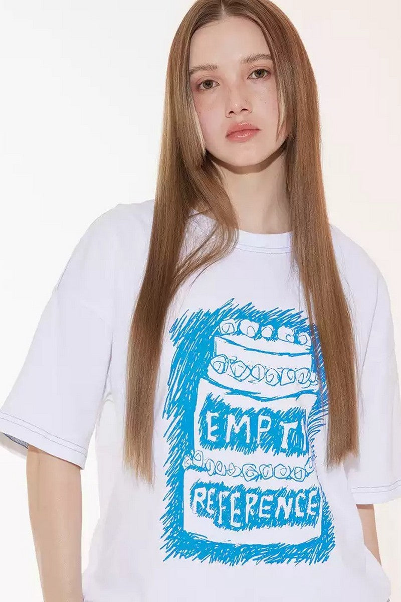 White Soft Graphic Lounge Tee