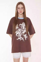 Distressed Floral Patchwork Tee