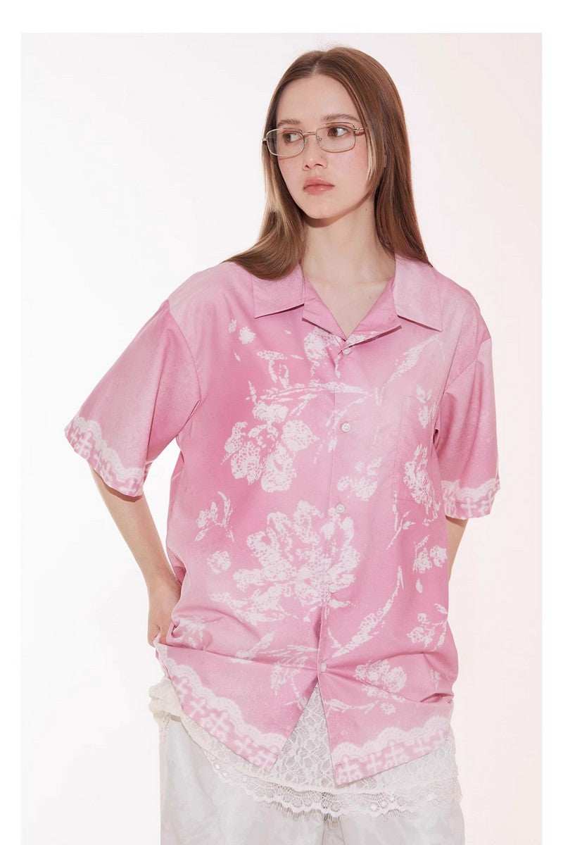 Gradient Lace Graphic Shirt - Empty Reference