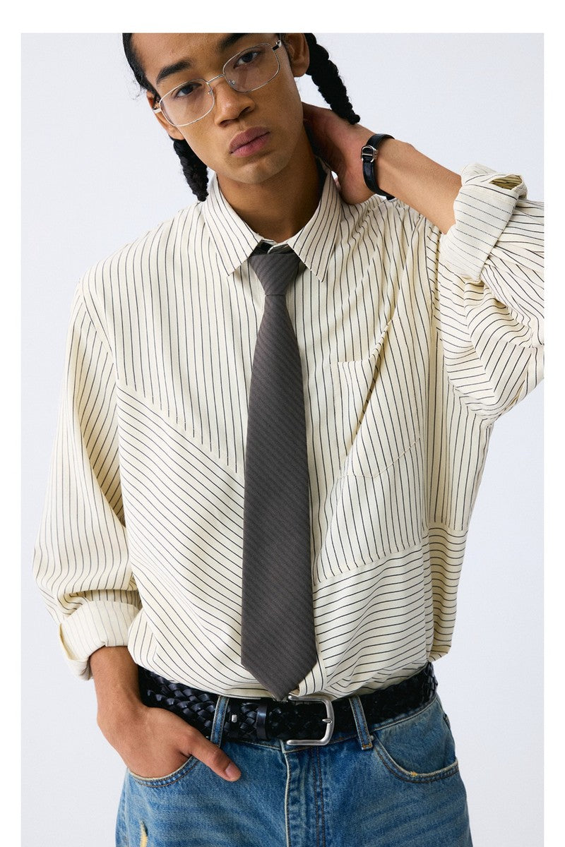 Striped Patch Pocket Shirt