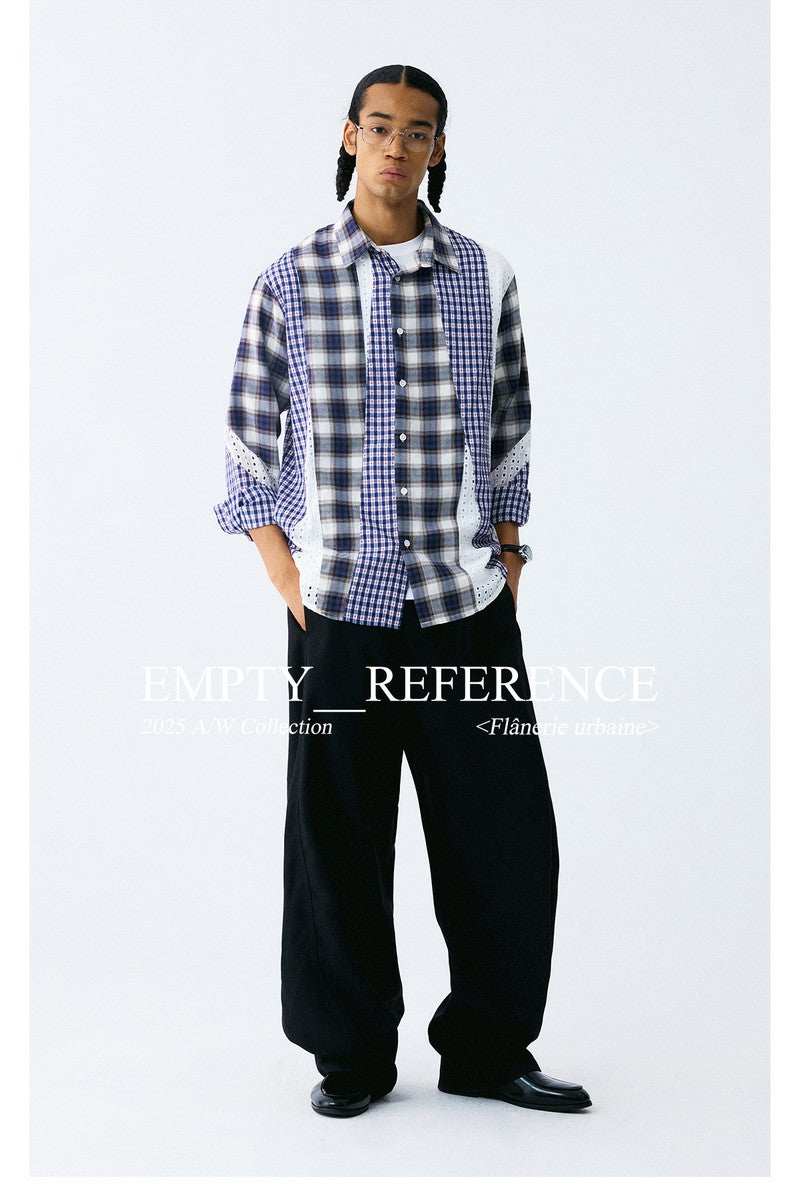Textured Lace Panel Shirt - Empty Reference