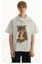 Sad Bear Plaid Spray Shirt - Empty Reference
