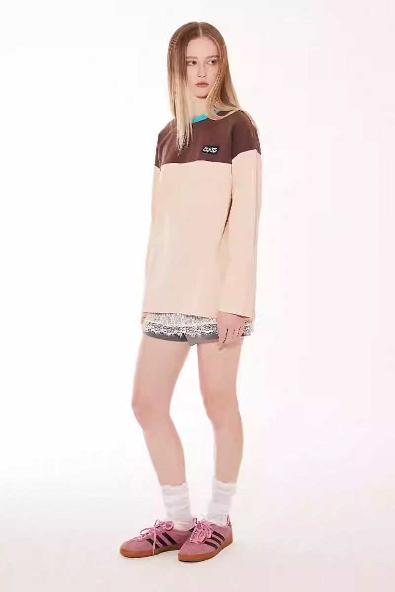 Letter Patch Contrast Tee