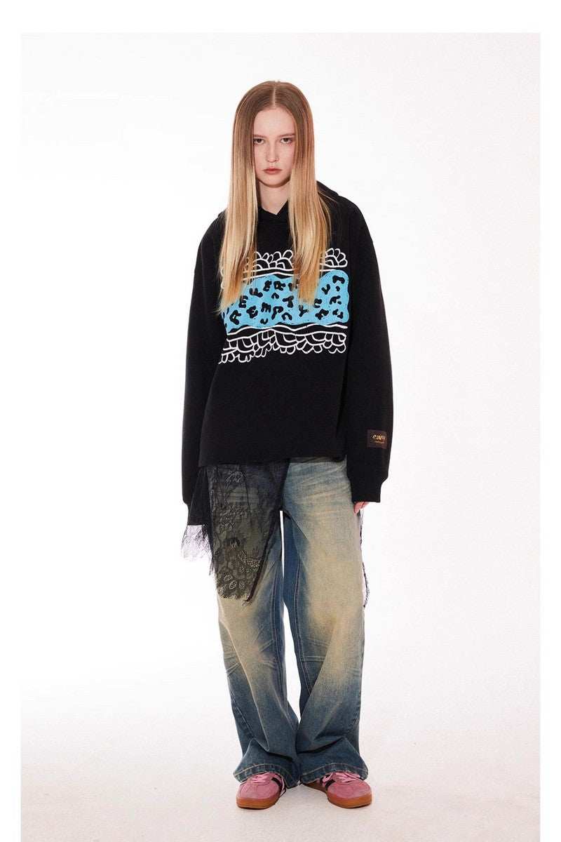 Leopard Patchwork Hoodie - Empty Reference