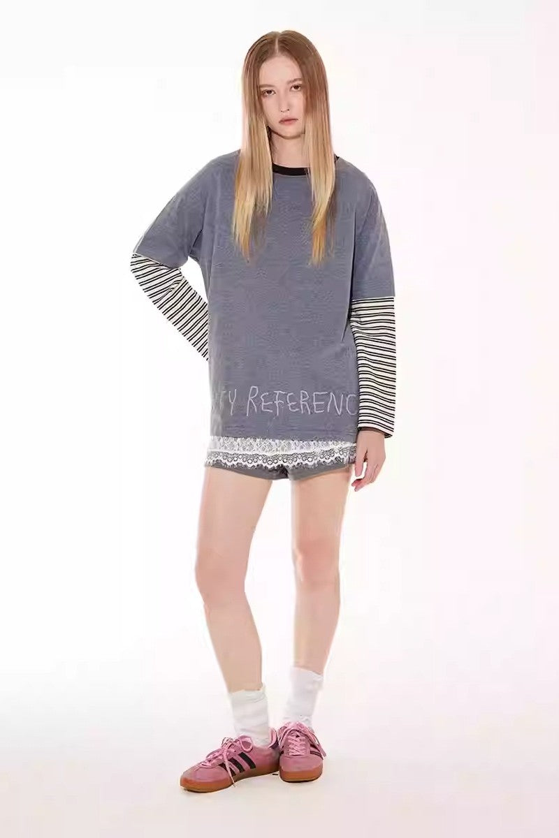 Layered Stripe Long Tee