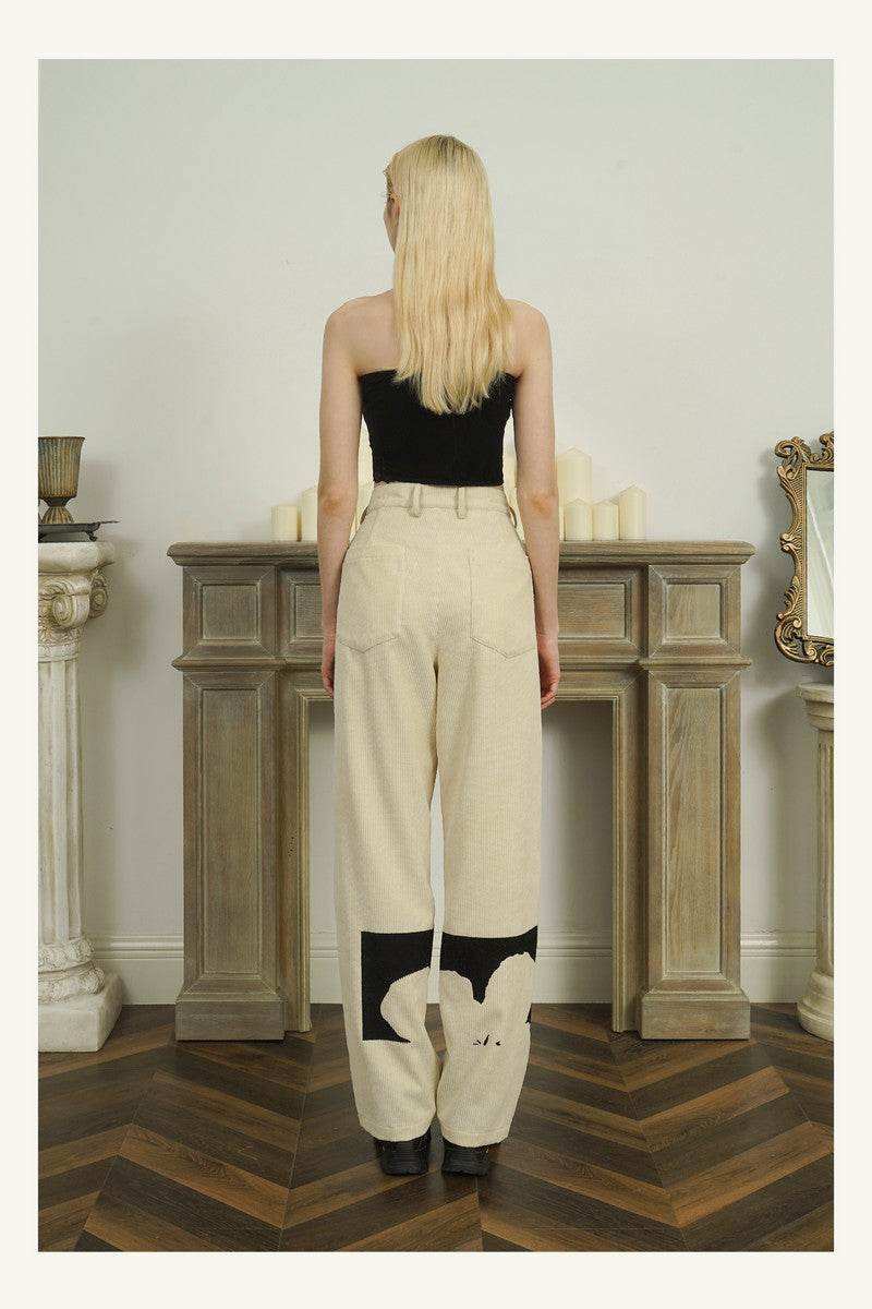 Corduroy Floral Dress Pants - Empty Reference