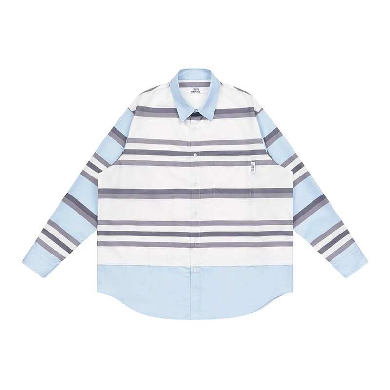 Layered Stripe Contrast Shirt - Empty Reference