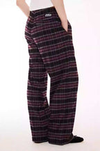 Purple Plaid Casual Trousers - Empty Reference