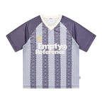 Lace Stripe Mesh V-Neck Tee