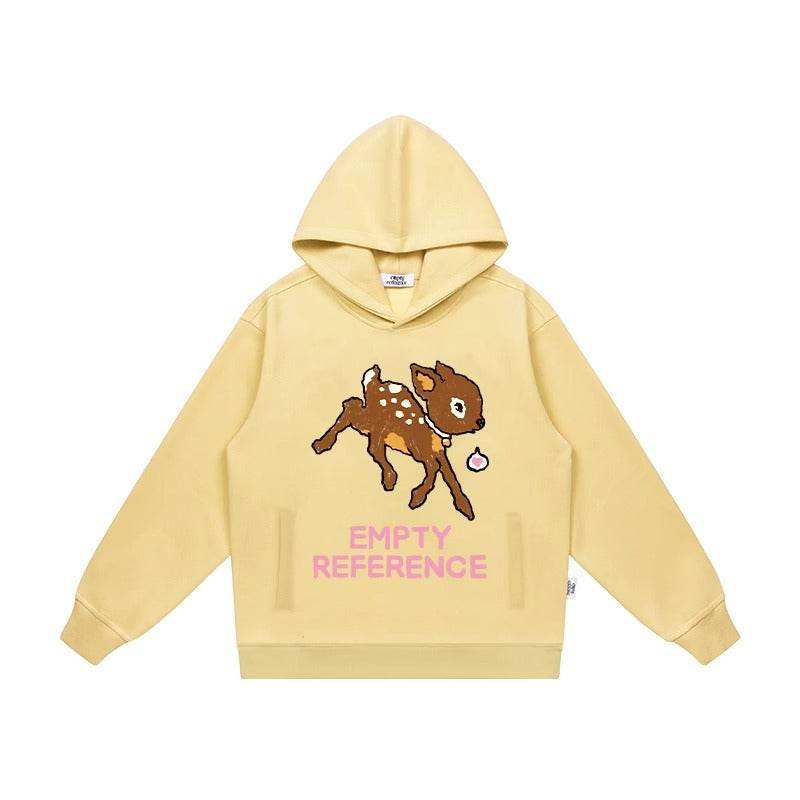 Deer Letter Graphic Hoodie - Empty Reference
