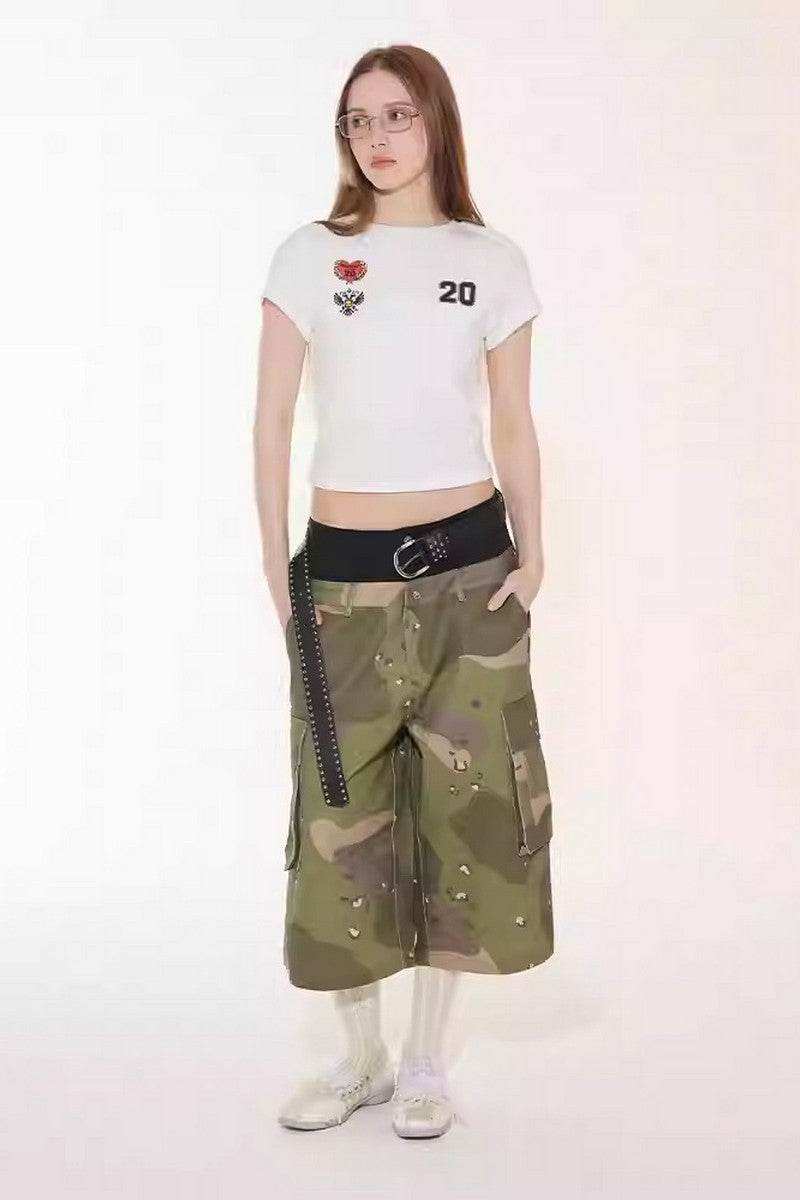 Camo Panel Straight Shorts - Empty Reference