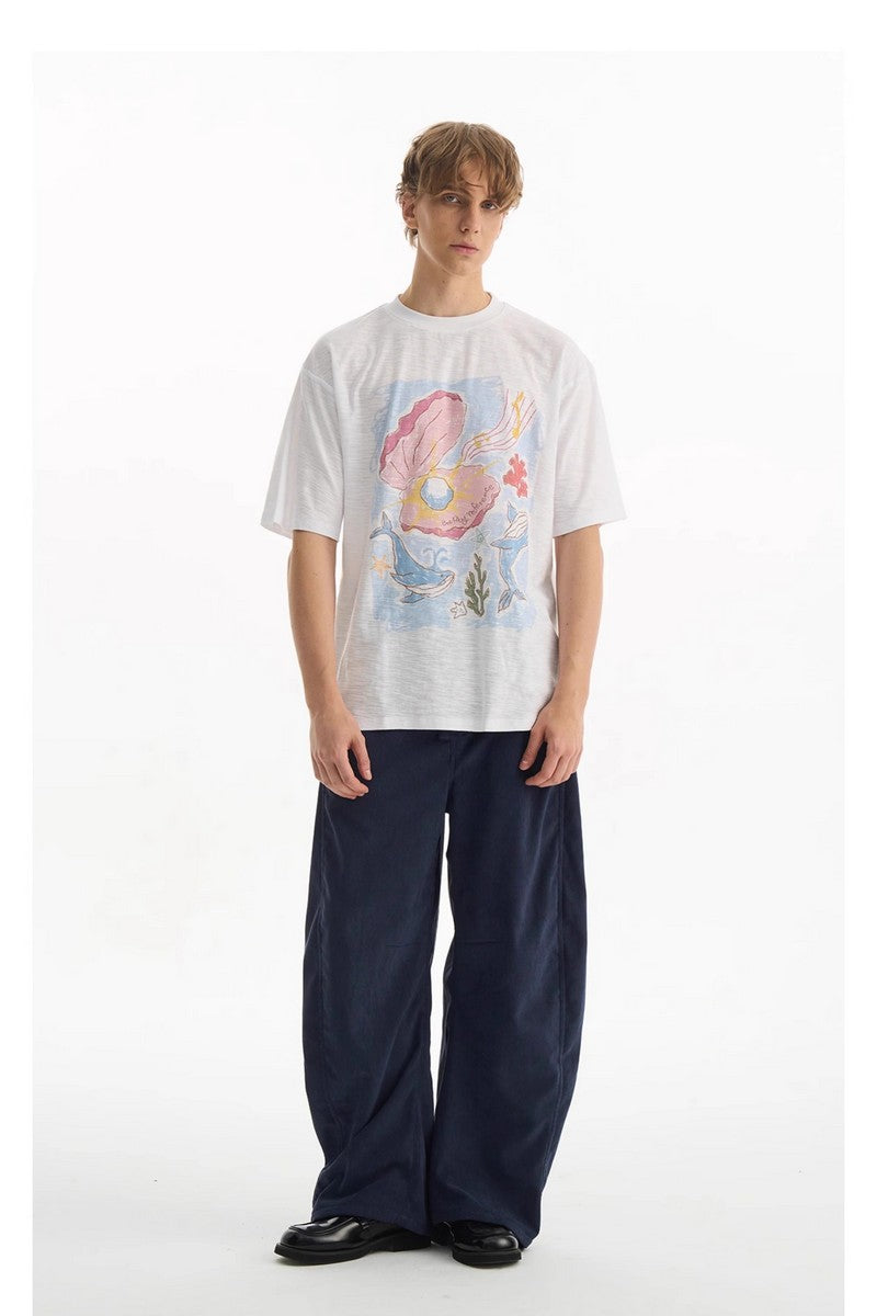 Hand Drawn Ocean Graphic Tee