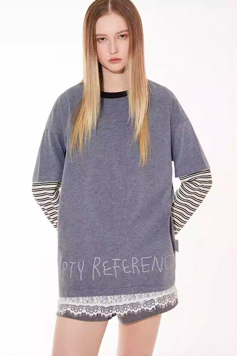Layered Stripe Long Tee