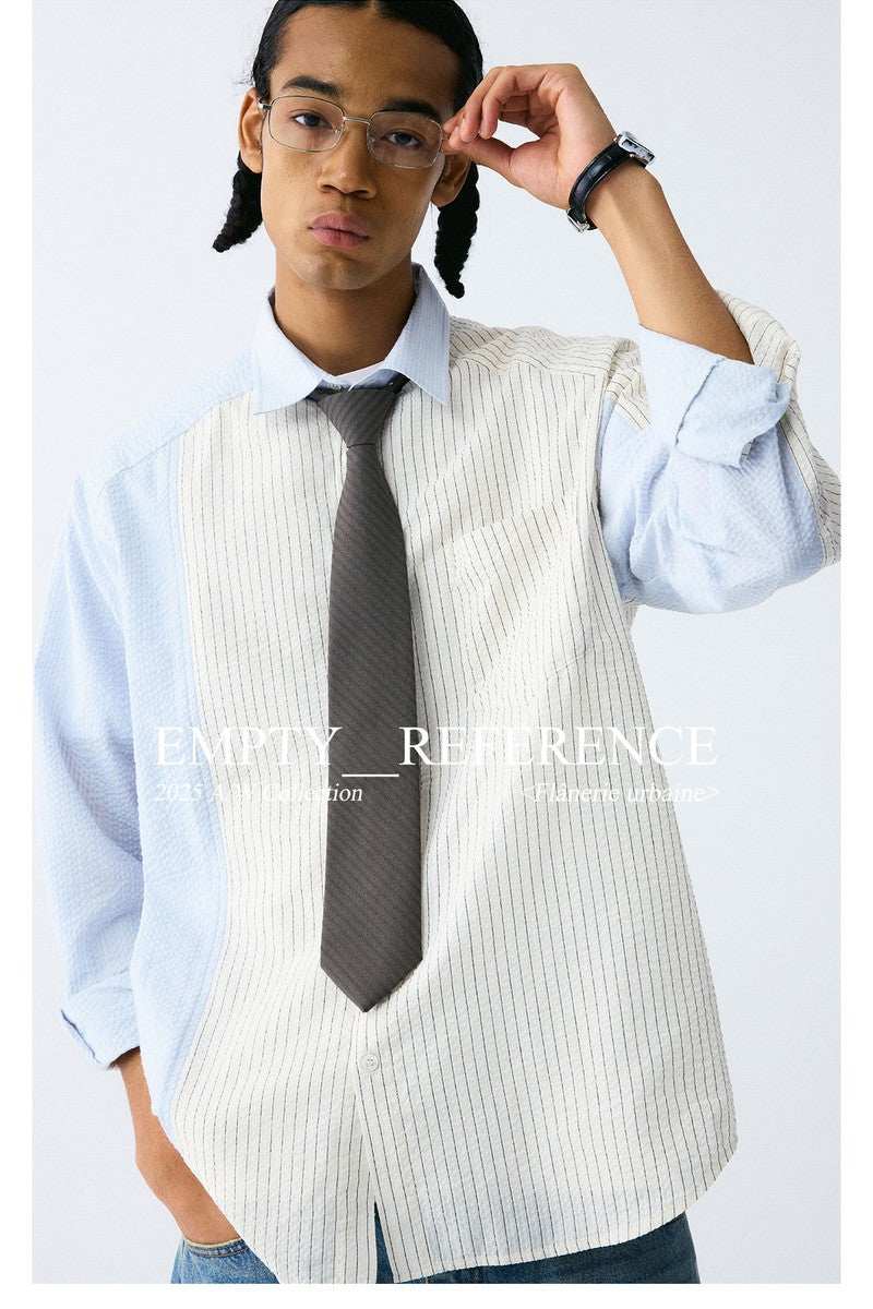 Striped Panel Classic Shirt - Empty Reference