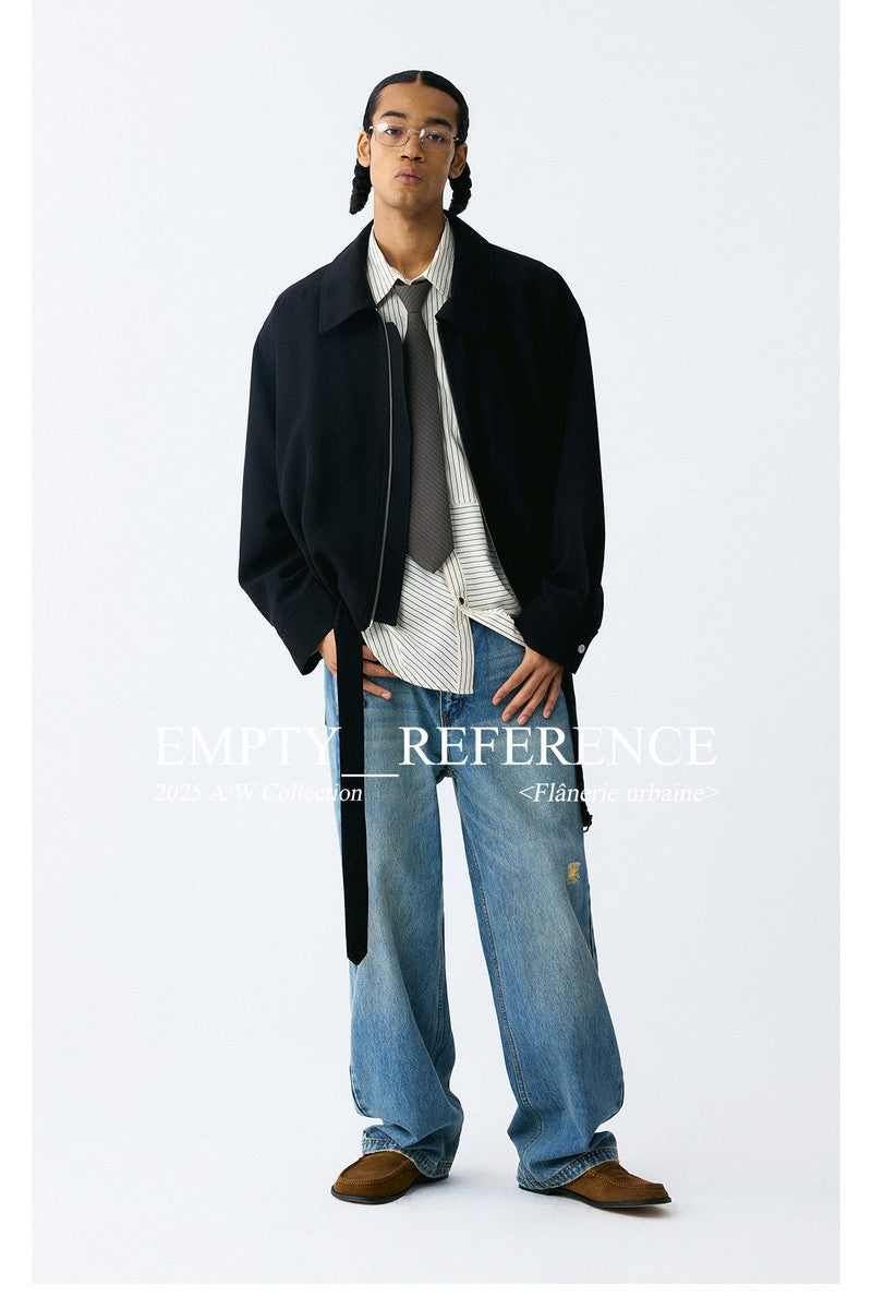 Black Belt Ruched Jacket